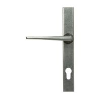 The Pewter Slimline Espag Lever Door Handle (92mm Centres) Shown from the Back