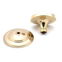 The Polished Brass Art Deco Stepped Centre Door Knob Shown with the Rose and Bolt Hole The Polished Brass Art Deco Stepped Centre Door Knob Shown with the Rose and Bolt Hole
