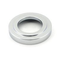 The Polished Chrome Art Deco Rose on a White Background 