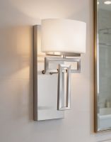 The Polished Chrome "Elvaston" Bathroom Wall Light in a Modern Living Room Interior - Digital Illustration The Polished Chrome "Elvaston" Bathroom Wall Light in a Modern Living Room Interior - Digital Illustration