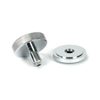 The Polished Chrome Knurled Centre Door Knob on Art Deco Rose Displayed in Separate Sections The Polished Chrome Knurled Centre Door Knob on Art Deco Rose Displayed in Separate Sections
