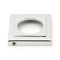 The Polished Chrome Square Rose on a White Background The Polished Chrome Square Rose on a White Background
