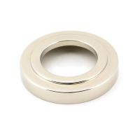 The Polished Nickel Art Deco Rose on a White Background 