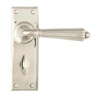 The Polished Nickel Classic Fluted Period Privacy Suite Bathroom Lever Handles The Polished Nickel Classic Fluted Period Privacy Suite Bathroom Lever Handles