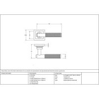 The Polished Nickel Knurled Lever on Square Rose Set Technical Drawings and Dimensions The Polished Nickel Knurled Lever on Square Rose Set Technical Drawings and Dimensions