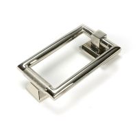 Modern Knurled Rectangular Door Knocker - Polished Nickel Modern Knurled Rectangular Door Knocker - Polished Nickel