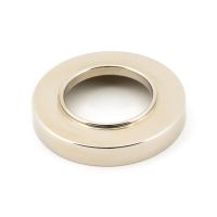 The Polished Nickel Plain Rose Set on a White Background The Polished Nickel Plain Rose Set on a White Background