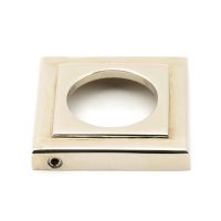 The Polished Nickel Square Rose on a White Background The Polished Nickel Square Rose on a White Background