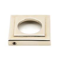 The Polished Nickel Square Rose Set on a White Background
