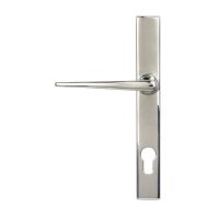 The Polished Stainless Steel Espag Lever Door Handle (92mm Centres) Shown from the Back