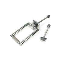 The Polished Steel Modern Knurled Rectangular Door Knocker with Bolts The Polished Steel Modern Knurled Rectangular Door Knocker with Bolts