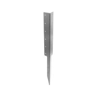 The Pre-Galvanised Heavy Duty Railway Sleeper Corner Spikes - Right Angle Timber Raised Bed Anchors on a White Background 