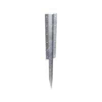 The Pre-Galvanised Heavy Duty Railway Sleeper Straight Spikes - Inline Timber Raised Bed Anchors on a White Background 