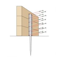 The Pre-Galvanised Heavy Duty Railway Sleeper Straight Spikes - Inline Timber Raised Bed Anchors Technical Drawing 