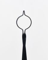 The “Prism” Steel Fire Place Tongs close up of closed pincers