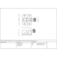 The Radiused Beehive Brighton Sash Window Fastener in Aged Bronze Technical Drawings and Dimensions The Radiused Beehive Brighton Sash Window Fastener in Aged Bronze Technical Drawings and Dimensions