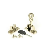 The Radiused Beehive Brighton Sash Window Fastener in Polished Nickel with all Components The Radiused Beehive Brighton Sash Window Fastener in Polished Nickel with all Components