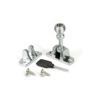 The Radiused Beehive Brighton Sash Window Fastener in Satin Chrome with all Components The Radiused Beehive Brighton Sash Window Fastener in Satin Chrome with all Components