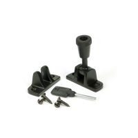 The Radiused Knurled Brighton Sash Window Fastener in Aged Bronze with all Components The Radiused Knurled Brighton Sash Window Fastener in Aged Bronze with all Components