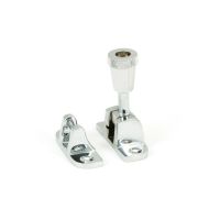 The Radiused Knurled Brighton Sash Window Fastener in Polished Chrome Shown Upright The Radiused Knurled Brighton Sash Window Fastener in Polished Chrome Shown Upright