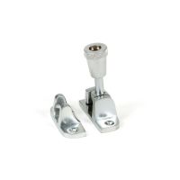 The Radiused Knurled Brighton Sash Window Fastener in Satin Chrome Shown Upright The Radiused Knurled Brighton Sash Window Fastener in Satin Chrome Shown Upright