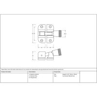 The Radiused Knurled Brighton Sash Window Fastener in Satin Chrome Technical Drawings and Dimensions The Radiused Knurled Brighton Sash Window Fastener in Satin Chrome Technical Drawings and Dimensions