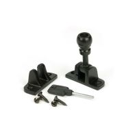 The Radiused Rounded Brighton Sash Window Fastener in Aged Bronze with all Components The Radiused Rounded Brighton Sash Window Fastener in Aged Bronze with all Components