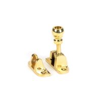 The Radiused Rounded Brighton Sash Window Fastener in Polished Brass Shown Upright The Radiused Rounded Brighton Sash Window Fastener in Polished Brass Shown Upright