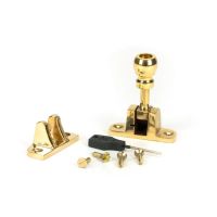 The Radiused Rounded Brighton Sash Window Fastener in Polished Brass with all Components The Radiused Rounded Brighton Sash Window Fastener in Polished Brass with all Components