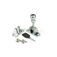 The Radiused Rounded Brighton Sash Window Fastener in Satin Chrome with all Components The Radiused Rounded Brighton Sash Window Fastener in Satin Chrome with all Components