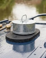 The Rain Cap in Galvanised Steel on Top of A Canal Boat - Digital Illustration
