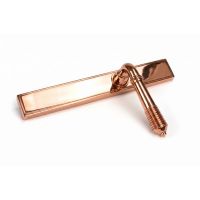 The Reeded Slimline Lever Espagnolette Door Latch in Polished Bronze Shown on its Side The Reeded Slimline Lever Espagnolette Door Latch in Polished Bronze Shown on its Side