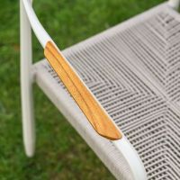 The Riviera 8-Seater Outdoor Dining Set Showing a Close up of the Rope Weave Design of the Seat