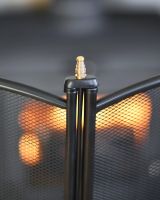 Close Up Of "The Rochford" Four Fold Fire Guard Golden Urn Close Up Of "The Rochford" Four Fold Fire Guard Golden Urn