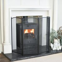 "The Rochford" Four Fold Fire Guard In A Fireside Setting "The Rochford" Four Fold Fire Guard In A Fireside Setting