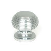 The Satin Chrome 30mm Traditional Beehive Cabinet Knob Shown Upright on a White Background The Satin Chrome 30mm Traditional Beehive Cabinet Knob Shown Upright on a White Background