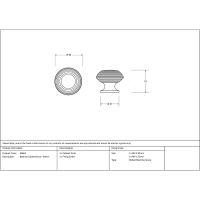 The Satin Chrome 40mm Traditional Beehive Cabinet Knob Technical Drawings and Dimensions The Satin Chrome 40mm Traditional Beehive Cabinet Knob Technical Drawings and Dimensions