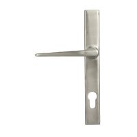 The Satin Stainless Steel Espag Lever Door Handle (92mm Centres) Shown from the Back