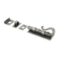 The Shepherds Crook Security Bolt for Windows & Doors 4" in a Pewter Finish on a White Background The Shepherds Crook Security Bolt for Windows & Doors 4" in a Pewter Finish on a White Background