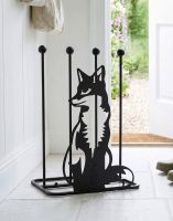 The Sitting Fox Welly Boot Rack Placed on a Stone Tile White Entrance Hallway - Digital Illustration