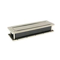 The Sleeve & Brush Traditional Letterbox Set in Satin Stainless Steel Shown on its side from Behind