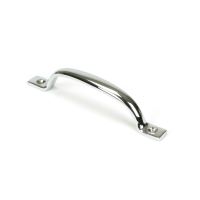 The Slim Sash Window Lift Pull Handle in Polished Chrome Shown Upright on a White Background The Slim Sash Window Lift Pull Handle in Polished Chrome Shown Upright on a White Background