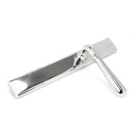 The Slimline Smooth Lever Espagnolette Door Latch in Polished Chrome Shown on its Side The Slimline Smooth Lever Espagnolette Door Latch in Polished Chrome Shown on its Side