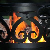 Close-up of the Deluxe "Cradley" BBQ & Wood Burner in Use Close-up of the Deluxe "Cradley" BBQ & Wood Burner in Use