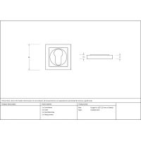 The Square Concealed Standard Euro Escutcheon - Aged Brass Technical Drawings and Dimensions The Square Concealed Standard Euro Escutcheon - Aged Brass Technical Drawings and Dimensions