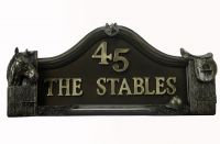 "The Stables" Bronze House Plaque