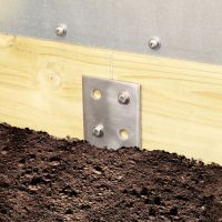 The Stainless Steel Railway Sleeper Concrete-In Base Anchor Attacher to a Sleeper