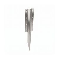 The Stainless Steel Railway Sleeper Straight Inline Spikes - Double on a White Background