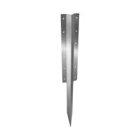 The Stainless Steel Railway Sleeper Straight Inline Spikes - Triple on a White Background 