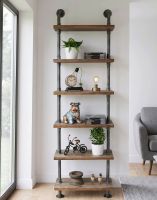 The Tall Industrial Pipe Shelving Unit Stood next to a White Wall in a Contemporary Living Room - Digital Illustration The Tall Industrial Pipe Shelving Unit Stood next to a White Wall in a Contemporary Living Room - Digital Illustration